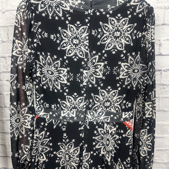 Sheryl Crow Boho Floral Print Maxi Dress with Sheer Sleeves - Picture 5 of 16